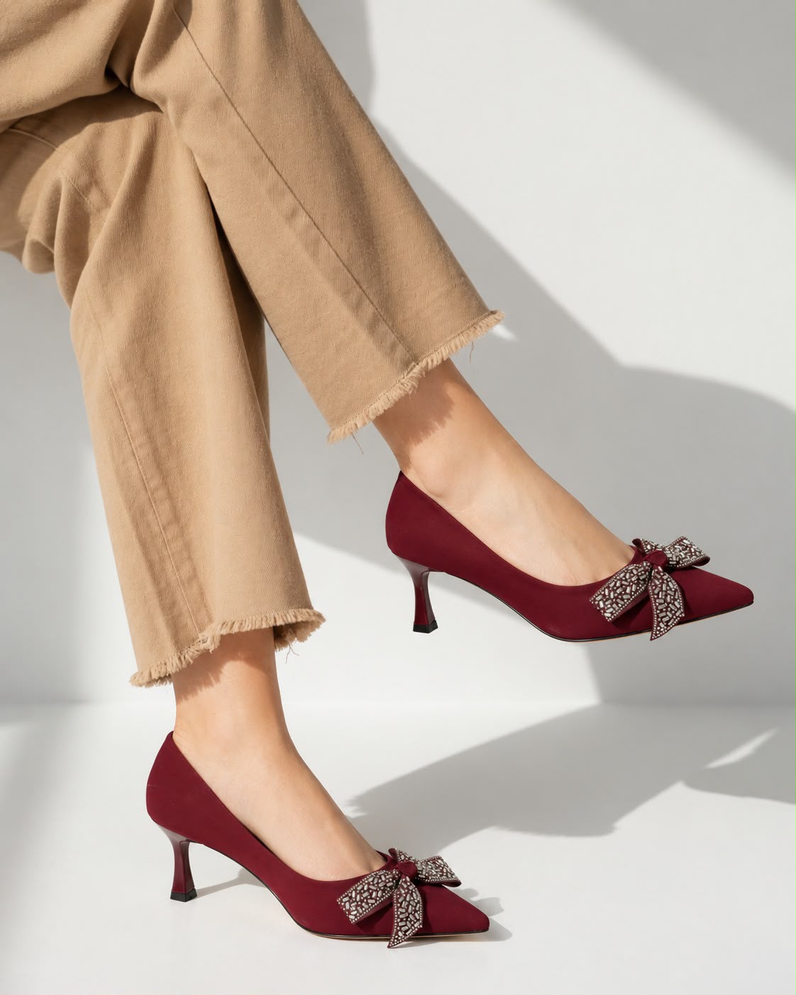 Beaded Bow Pump Inayat Shoes