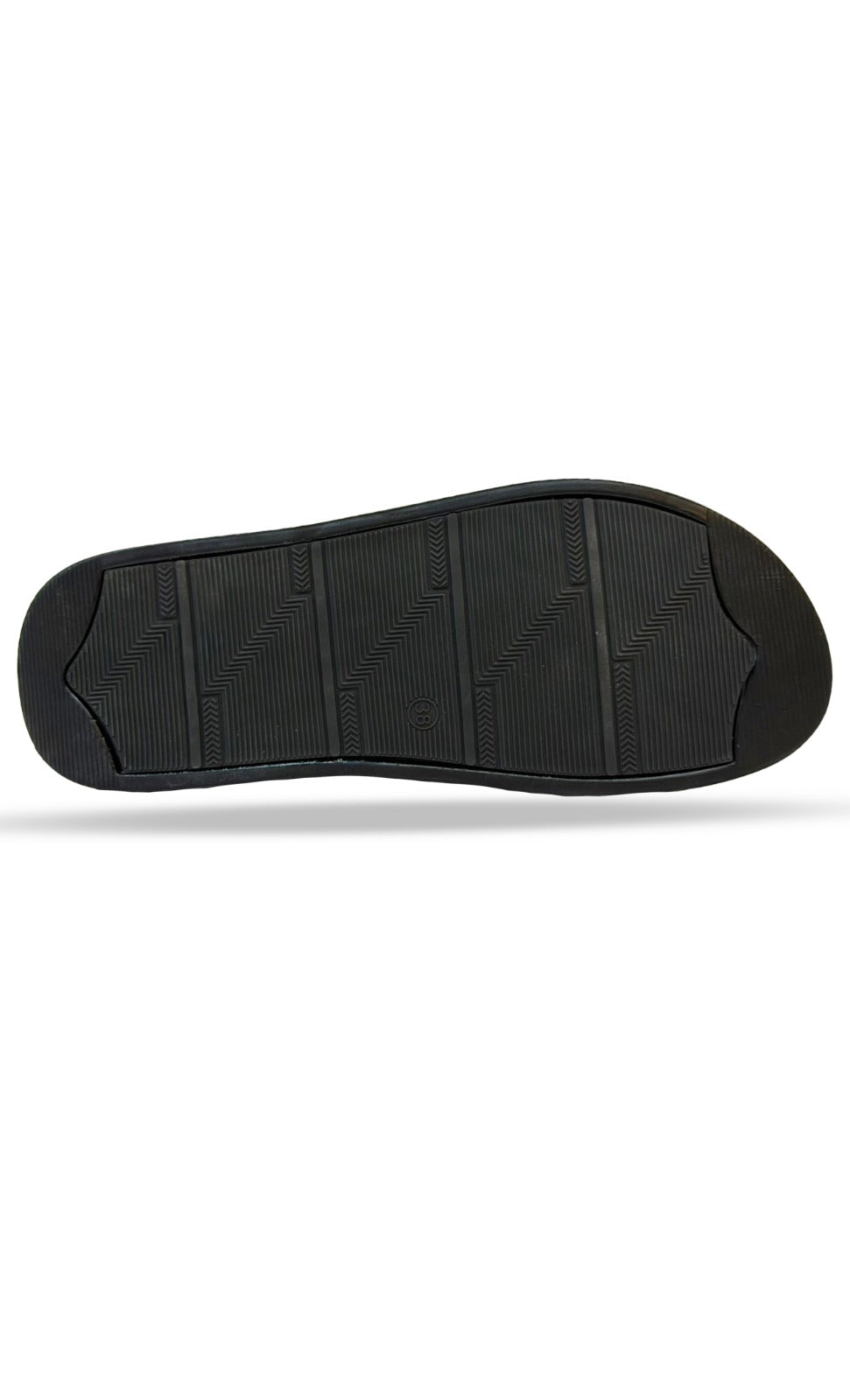 The Inayat Shoes Architectural Flat collection in classic midnight black and gold.