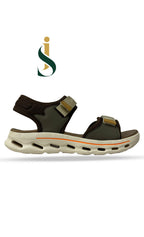Rear view of the reinforced low-block heel on Inayat Shoes handcrafted ethnic shoes.