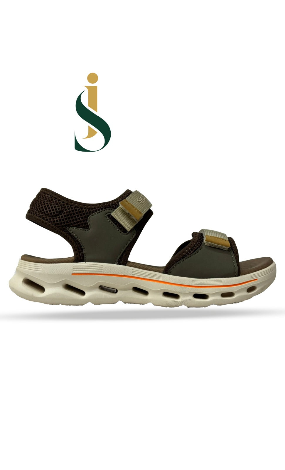 Rear view of the reinforced low-block heel on Inayat Shoes handcrafted ethnic shoes.