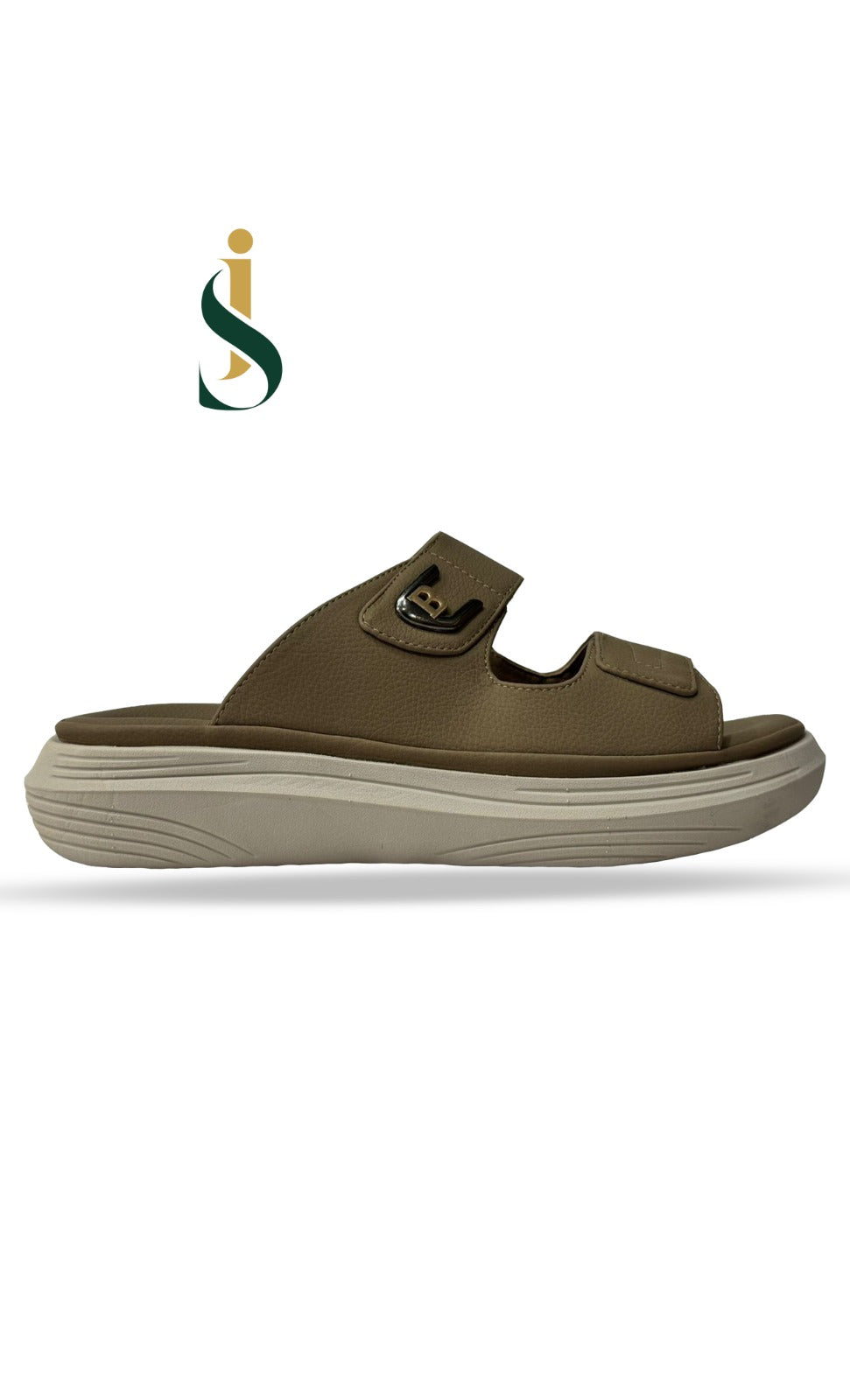 Close-up of the signature red leather lining inside Inayat Shoes navy gold loafers.