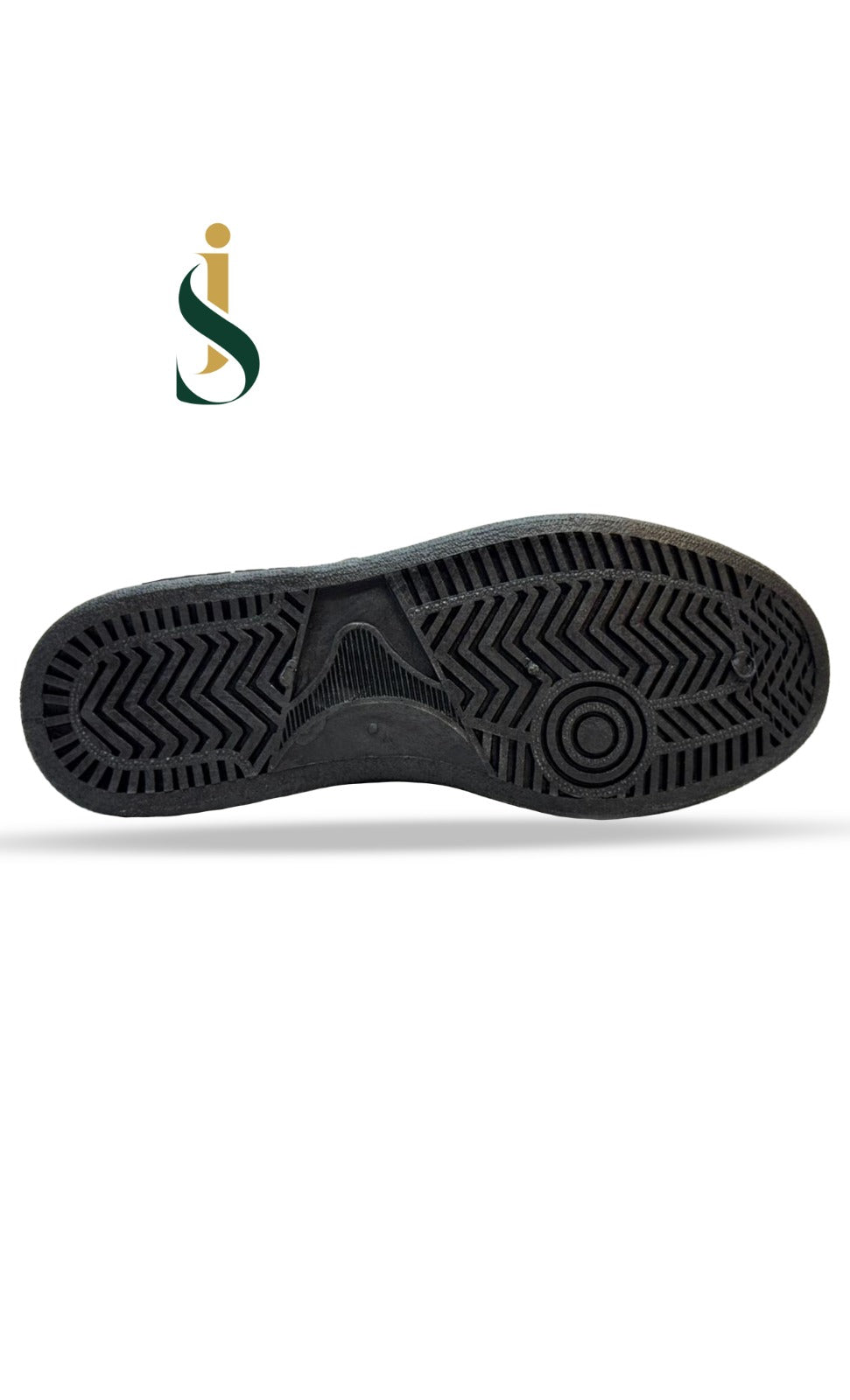 Detailed view of the silver heart buckle on Inayat Shoes shiny uniform shoes.