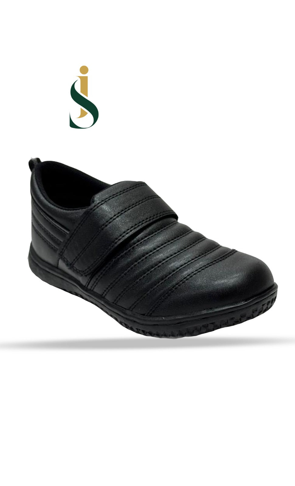 Side view of Inayat Shoes matte school flats highlighting the durable leather finish.