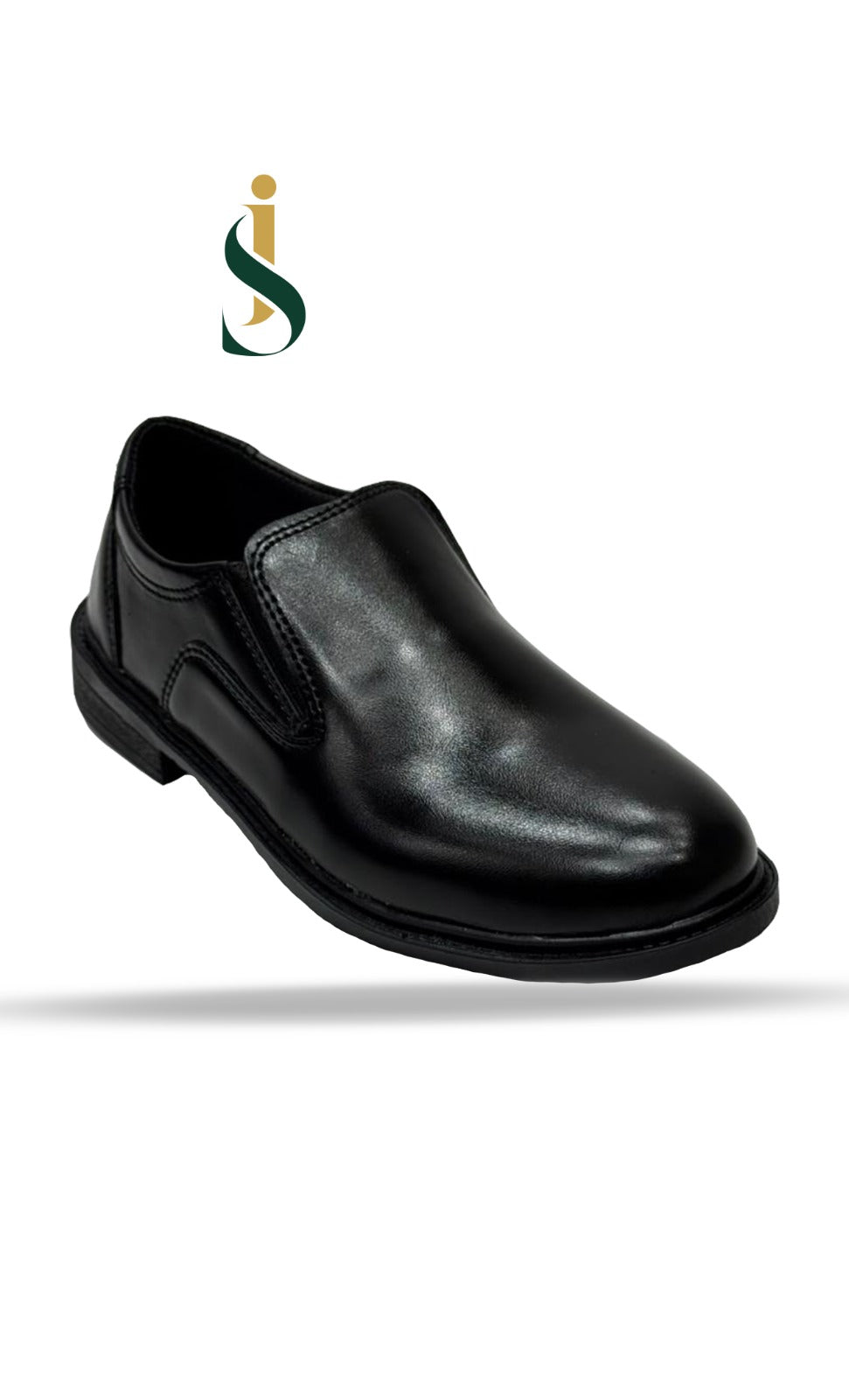 Side view of Inayat Shoes boys school shoes highlighting the athletic sole and padded collar.