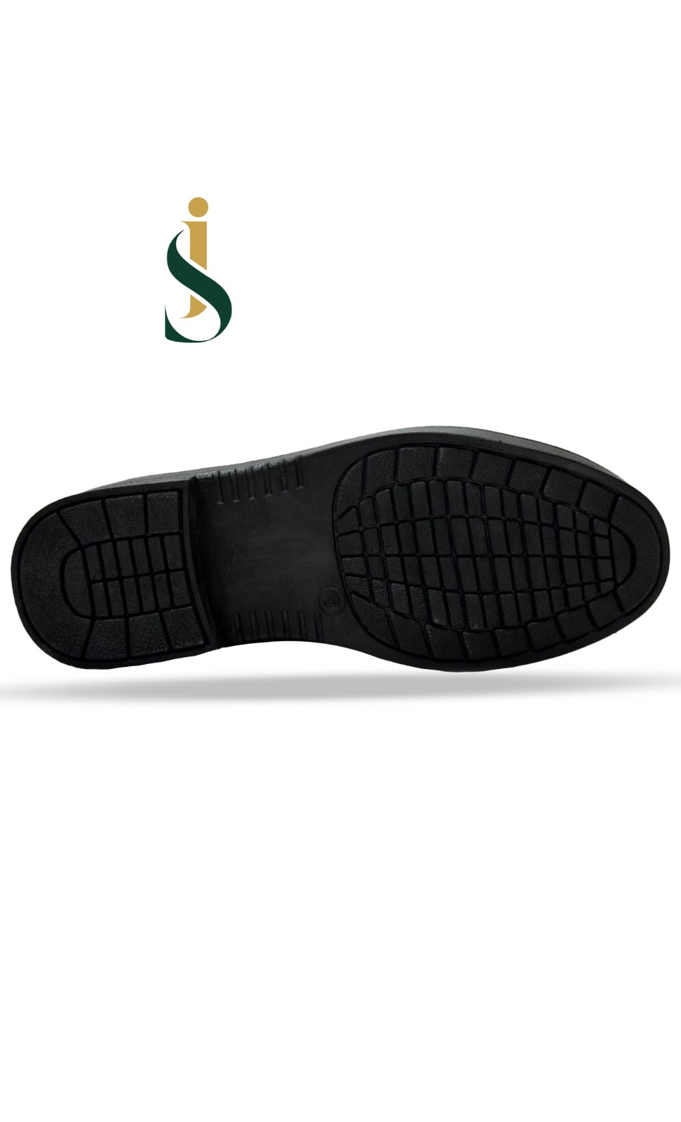 Close-up of the non-marking high-traction rubber sole on Inayat Shoes boys footwear.