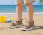 Side view of Inayat Shoes adventure sandals showing the contoured footbed and rugged sole.