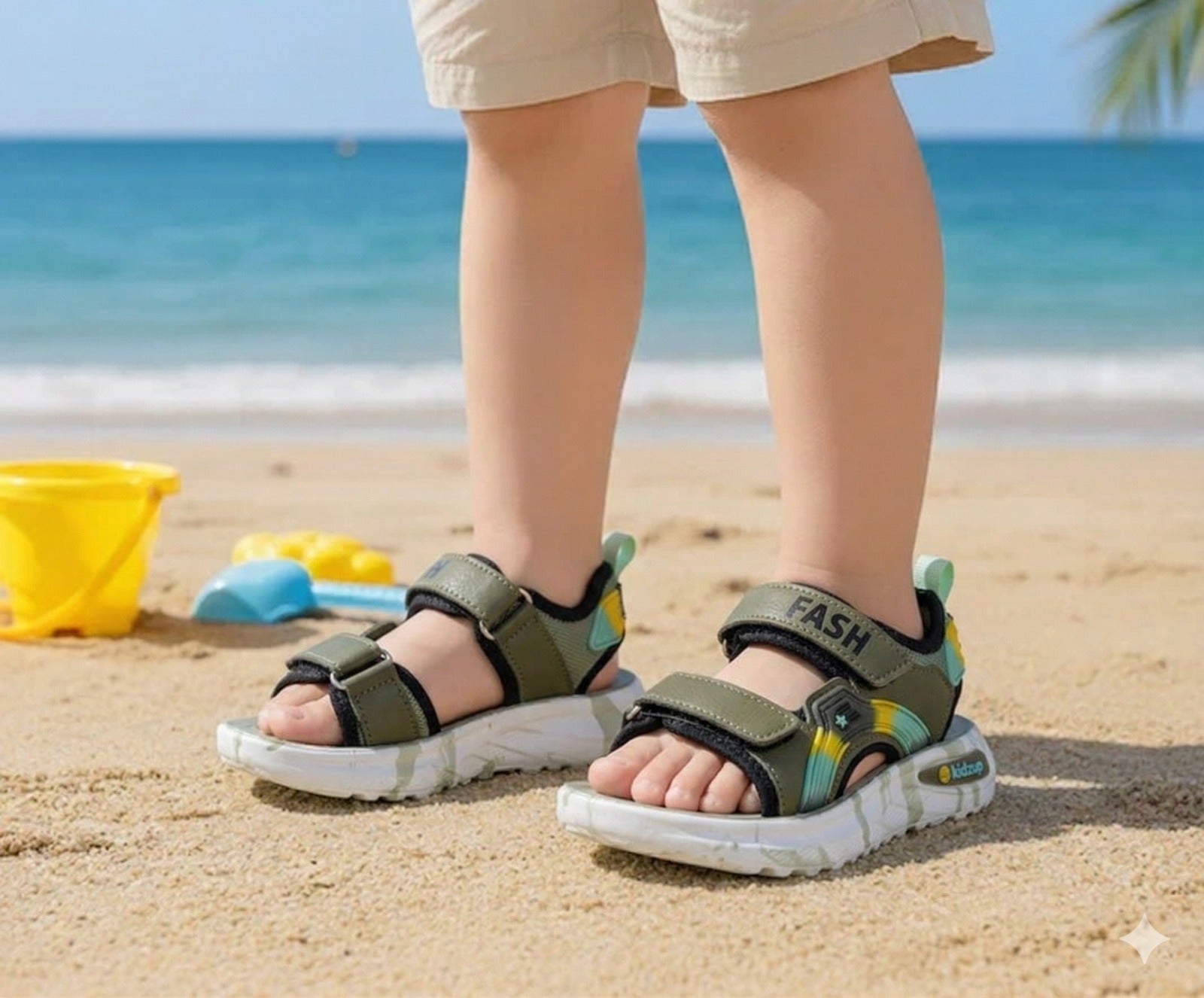 Inayat Shoes | Boys premium imported sport sandals with triple-strap adjustment.