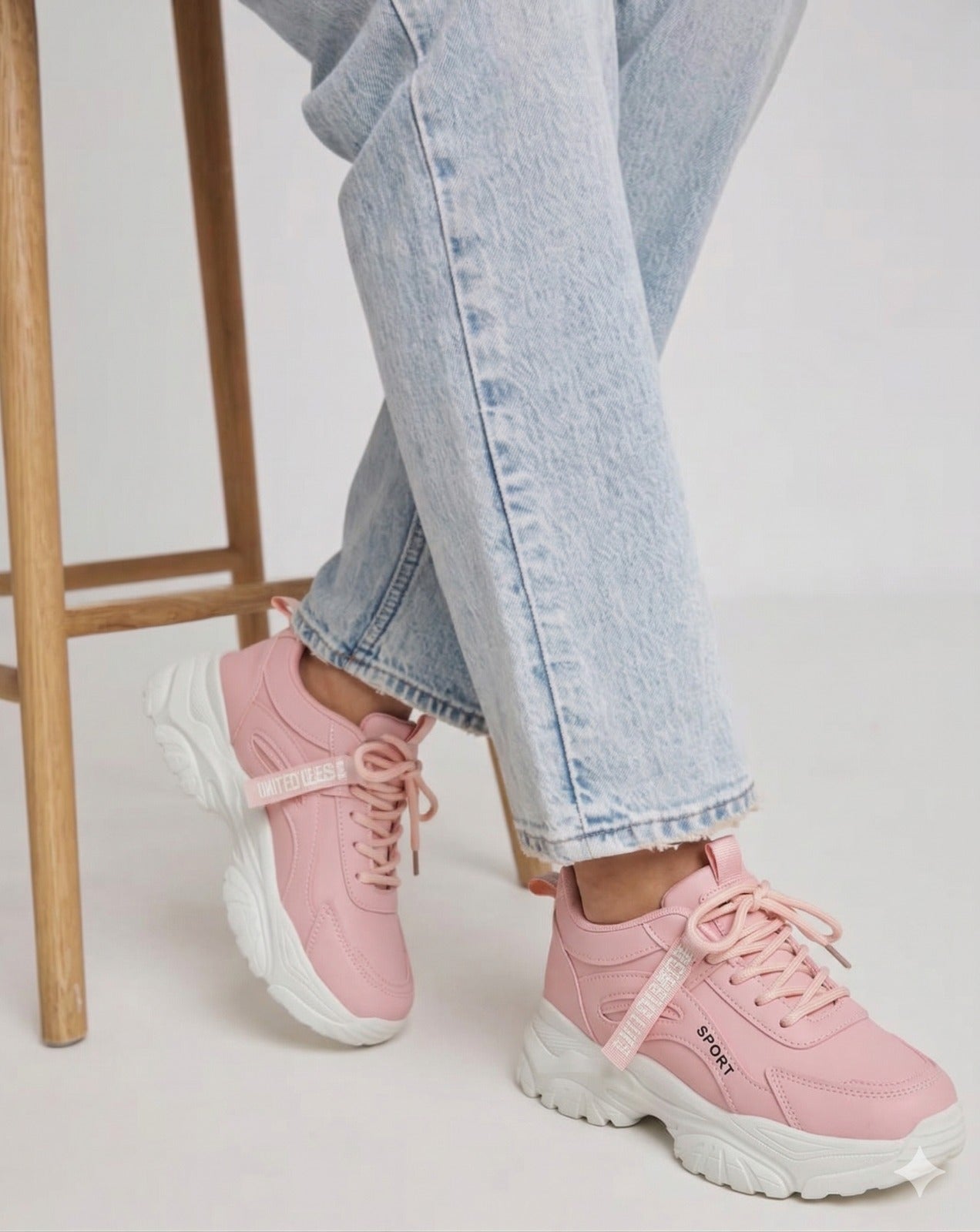 Inayat-Shoes-Girls-Imported-White-Blue-Zipped-Chunky-Sneakers-Side-Profile