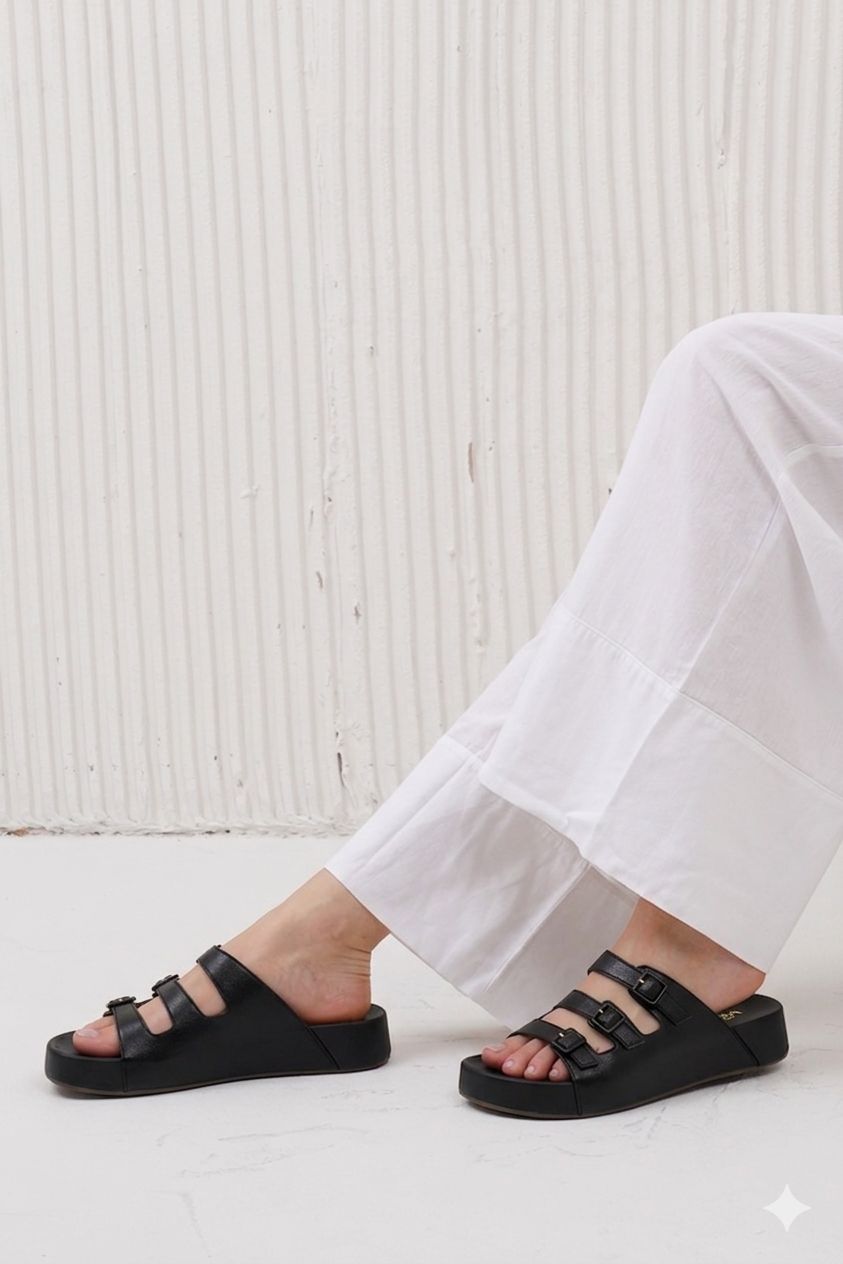 Triple Buckle Comfort Slides