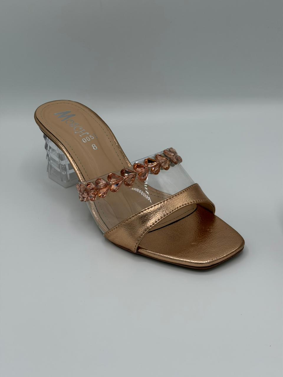 Transparent Crystal Strap Slides