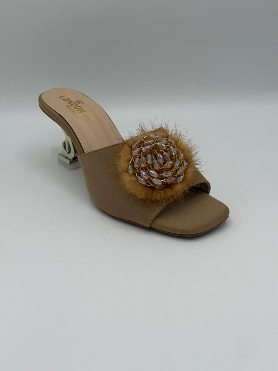 Elegant Fur Crystal Party Slides