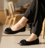 Beaded Floral Comfort Flats