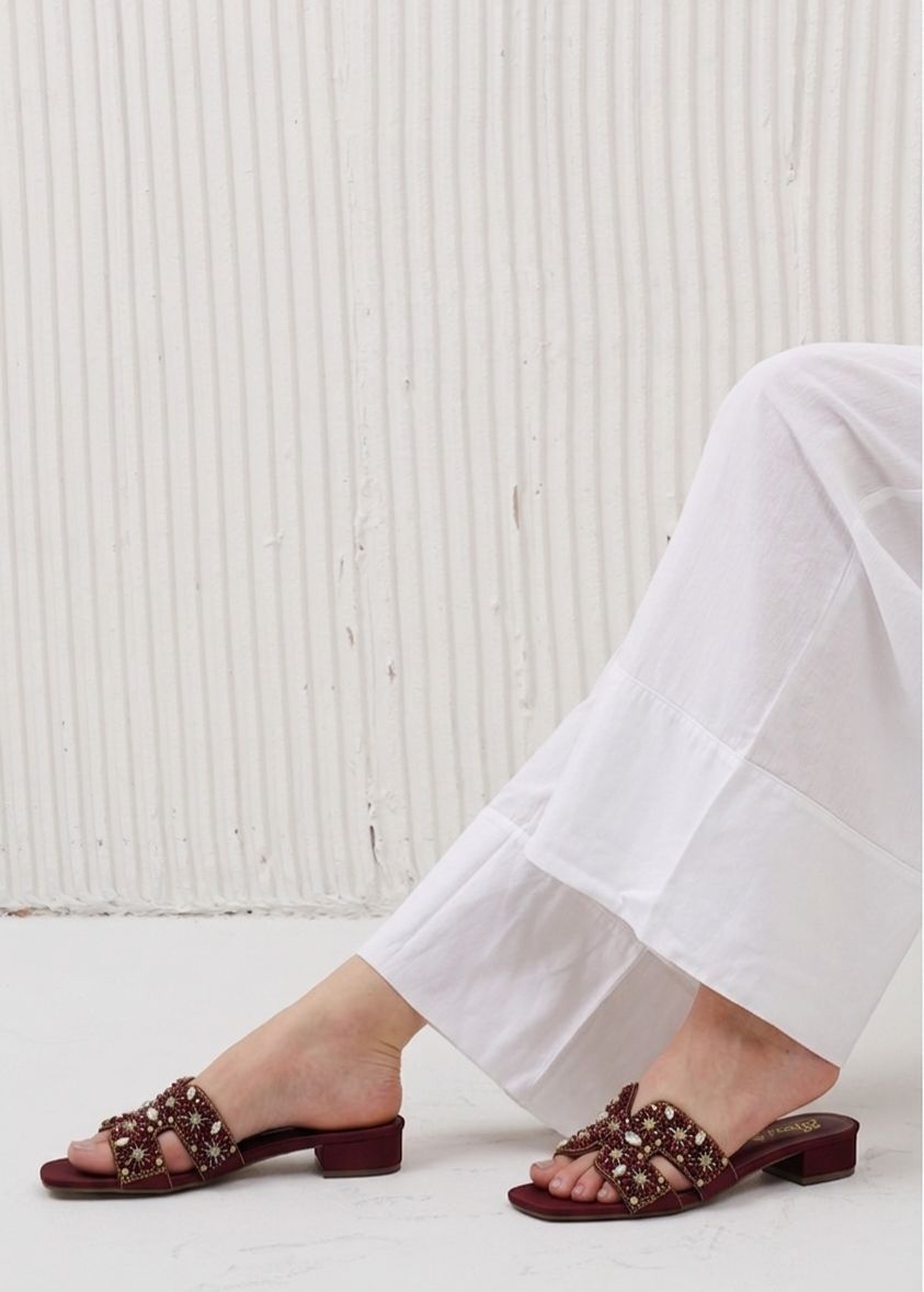 Handcrafted Crystal Embellished Sandals