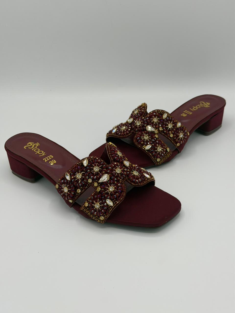 Handcrafted Crystal Embellished Sandals