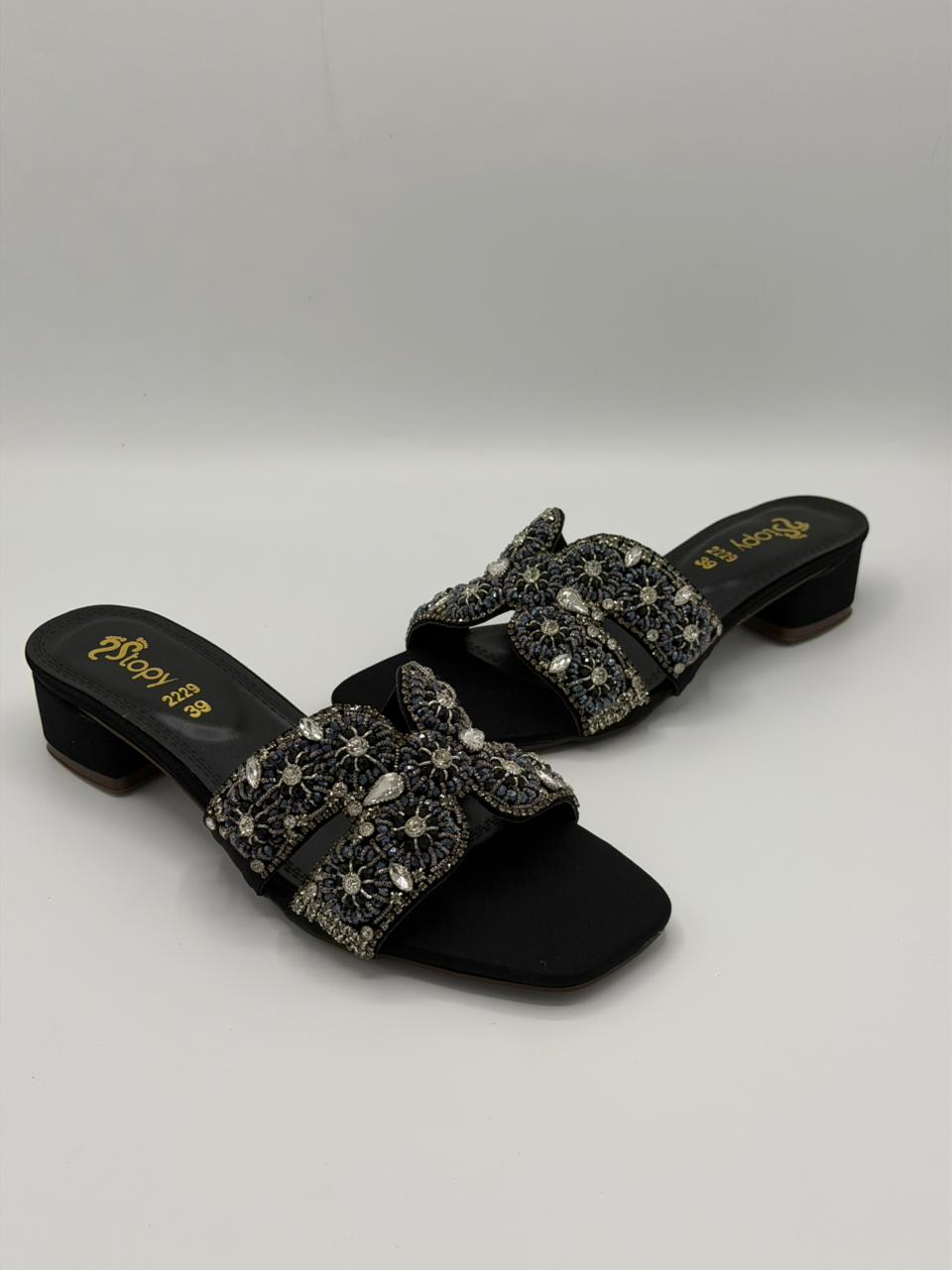 Handcrafted Crystal Embellished Sandals