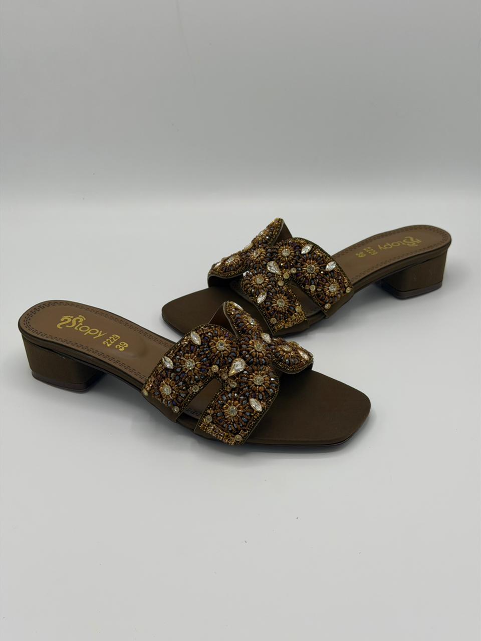 Handcrafted Crystal Embellished Sandals