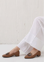 Chic Buckle Detailed Loafers