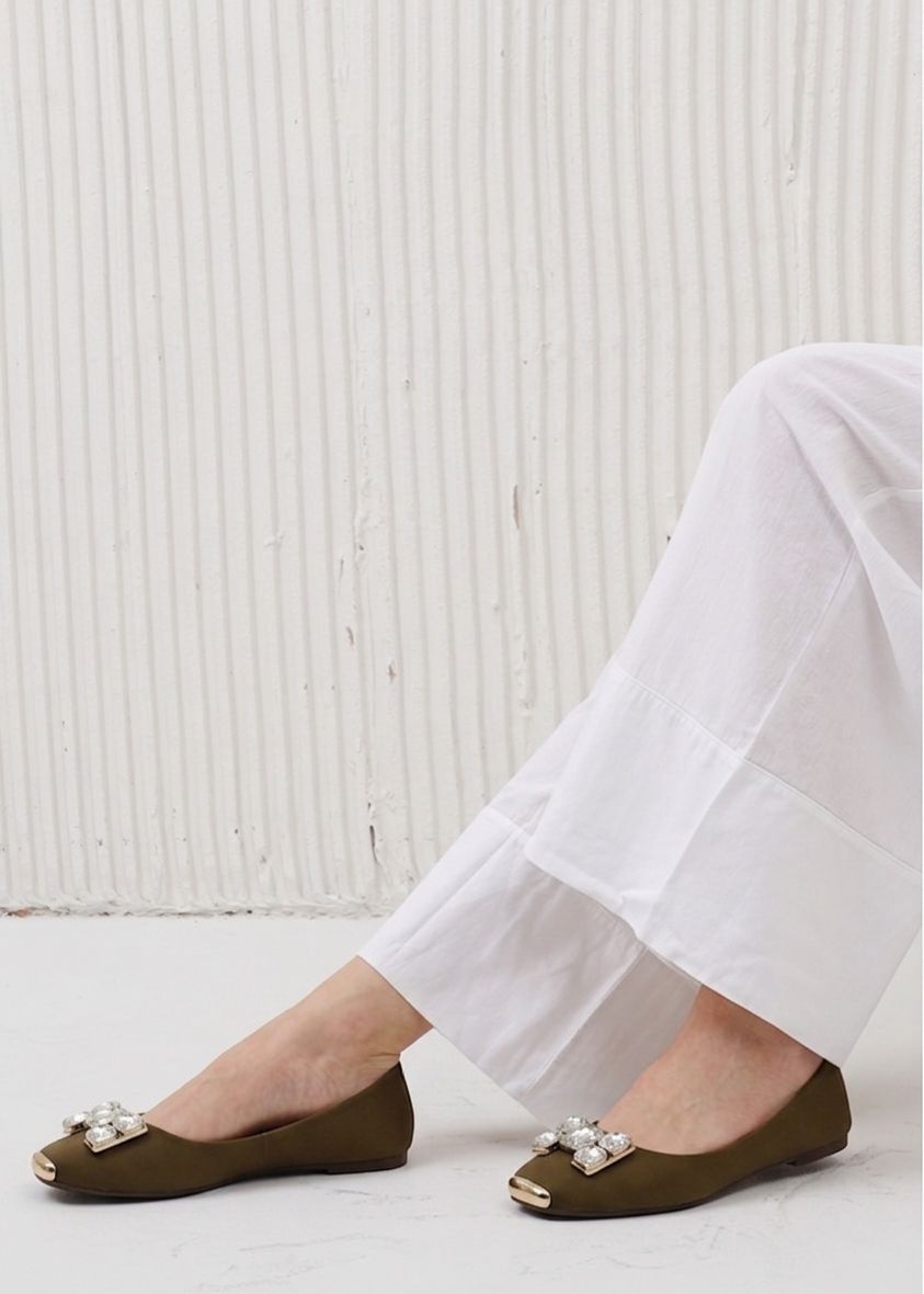 Crystal Embellished Ballet Flats