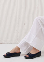Elegant Crystal Embellished Wedges