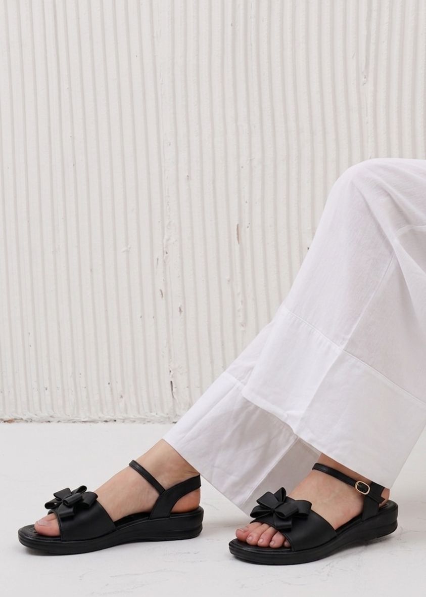 Chic Bow-Knot Wedge Sandals