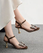 Luxe Crystal Bow Transparent Sandals