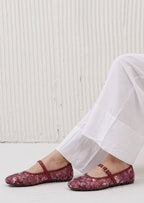 Floral Mesh Mary Janes