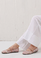 Floral Mesh Mary Janes