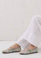 Floral Mesh Mary Janes