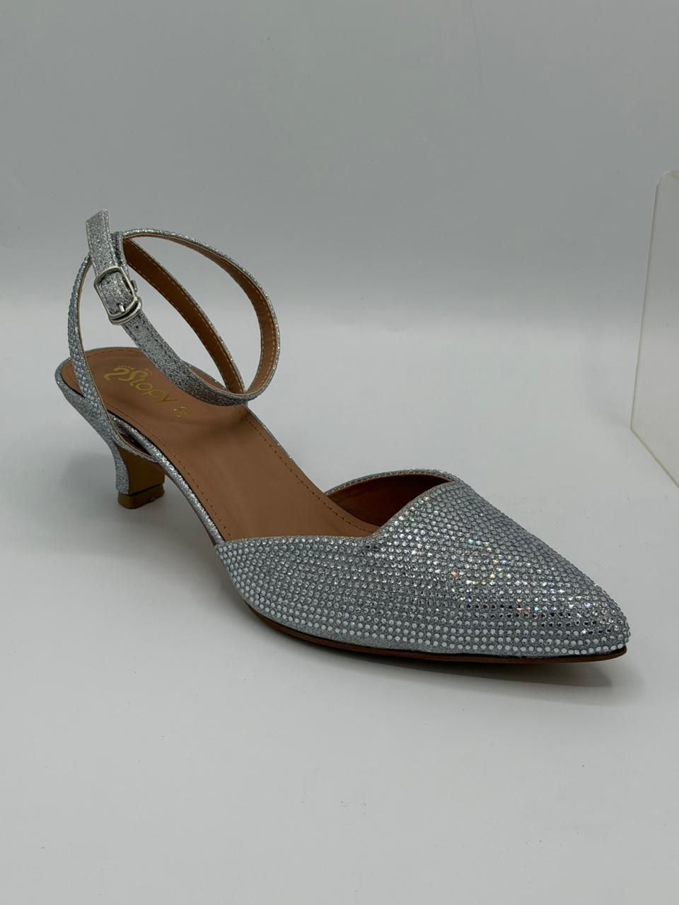 Luxe Rhinestone Pointed Kitten Heels