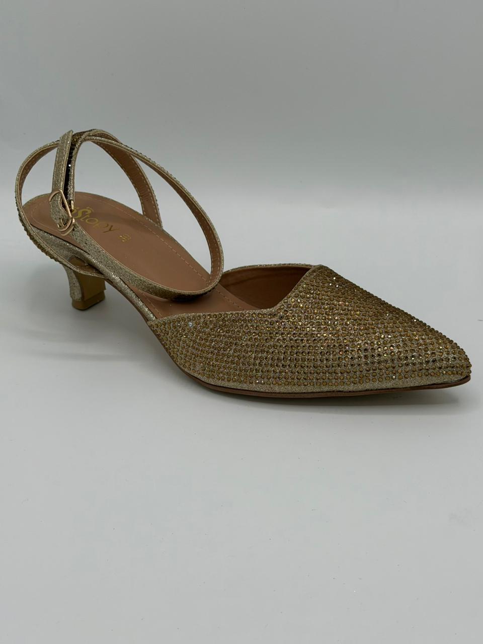 Luxe Rhinestone Pointed Kitten Heels