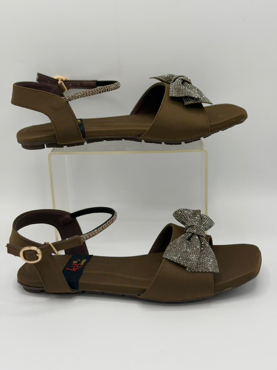 Sparkling Crystal Bow Flats