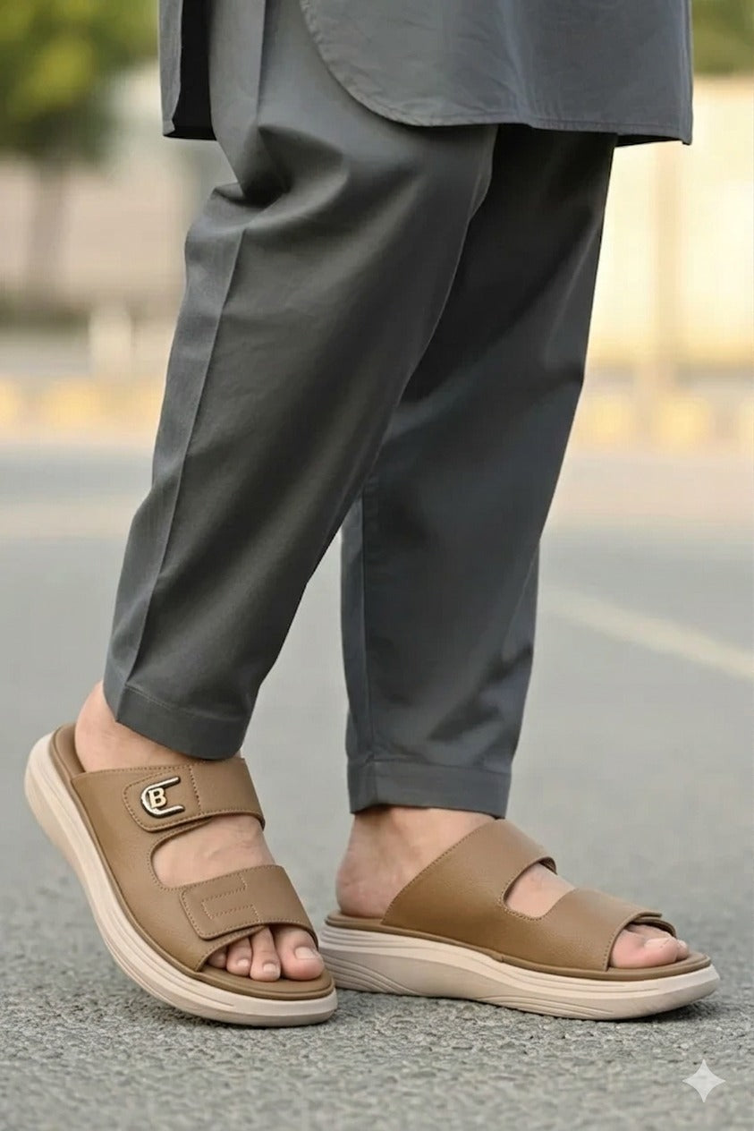Men's Platform Slip-On Sandals