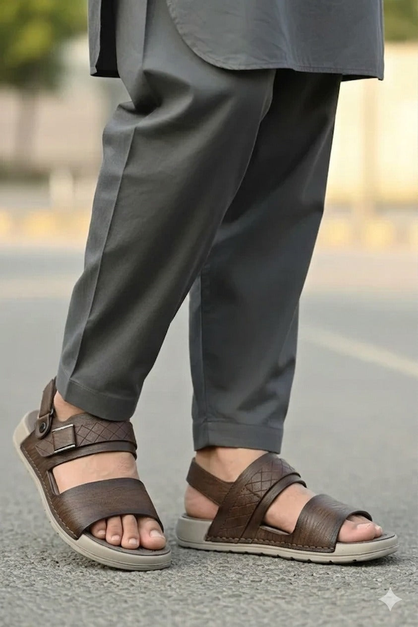 Men's Woven Buckle Sandals