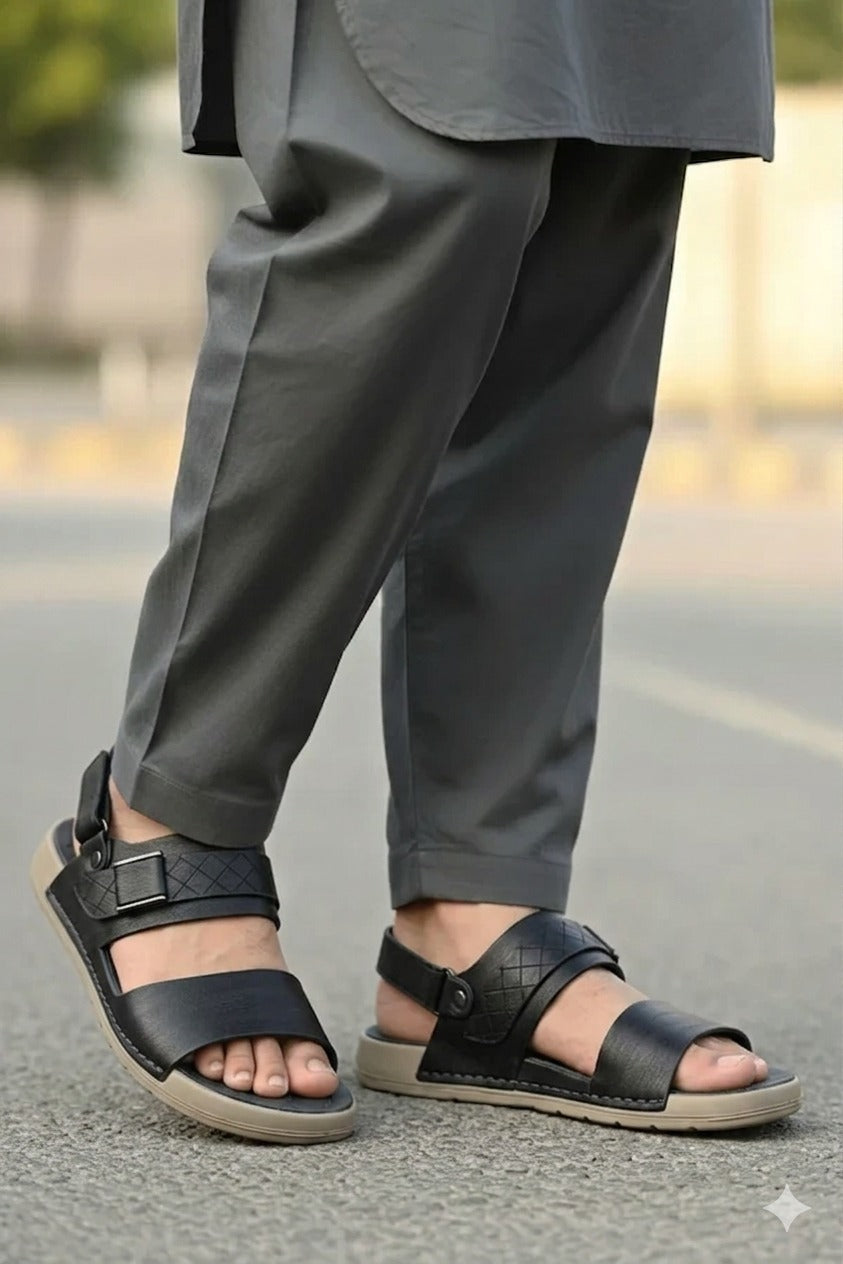 Men's Woven Buckle Sandals