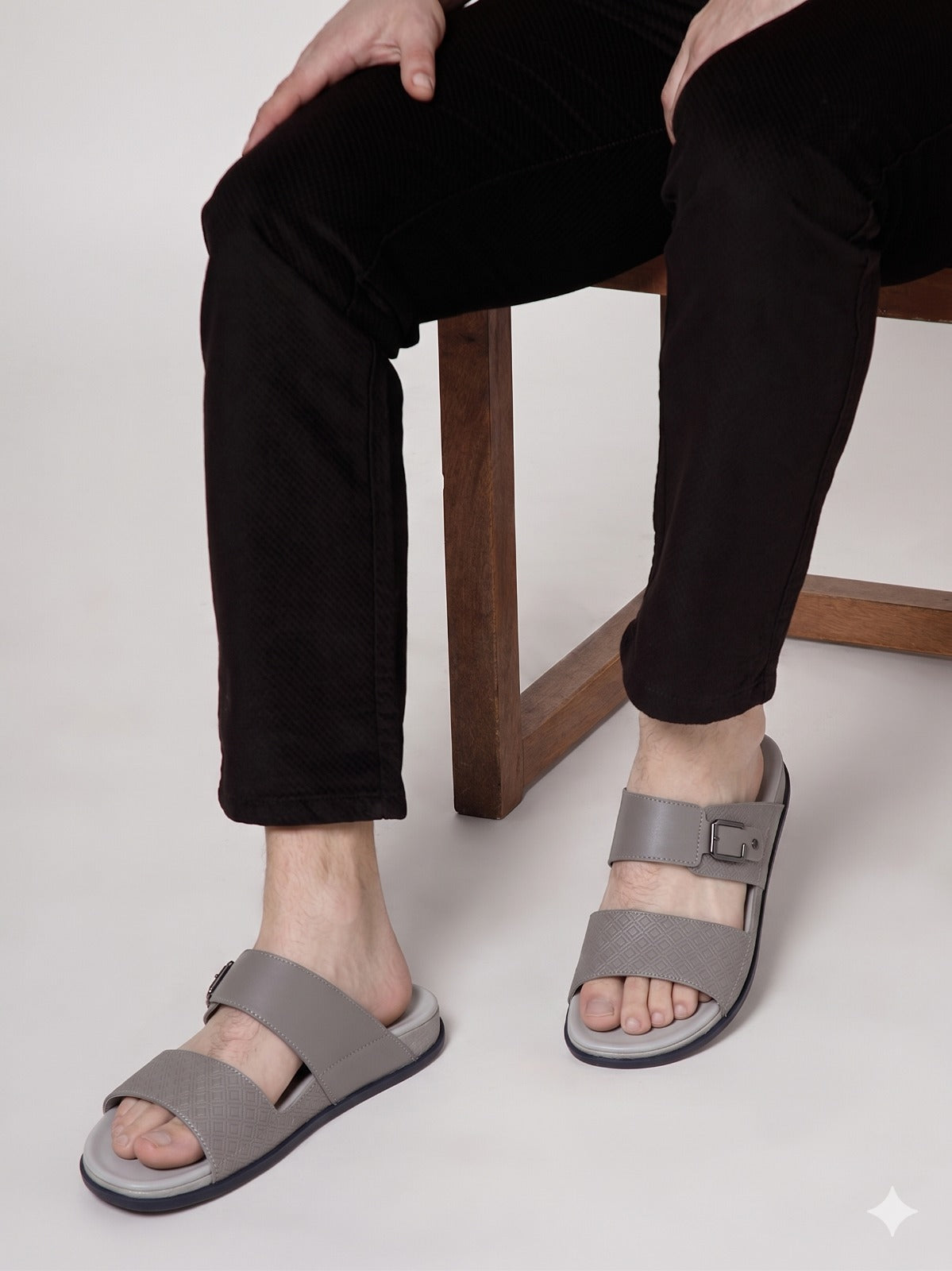 Dual Strap Buckle Sandals