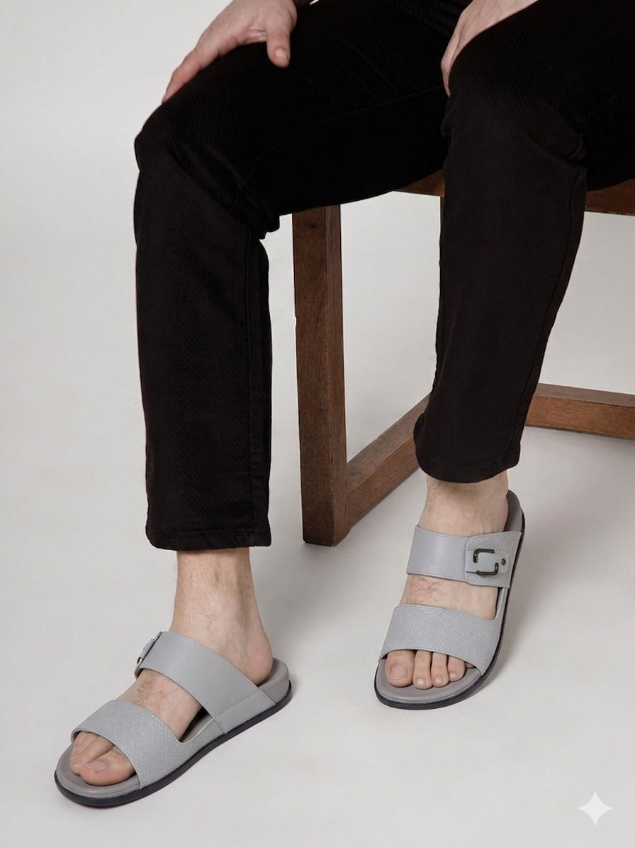 Dual Strap Buckle Sandals