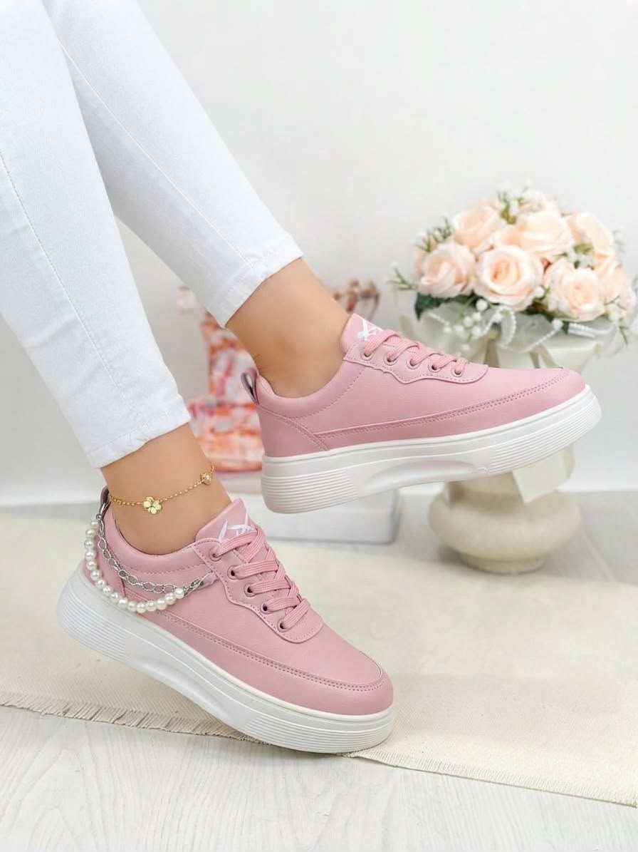 Pink Orthopedic Sneakers – Memory Foam Arch Support Diabetic Friendly Shoes Pakistan