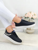 Black Medicated Sneakers – Anti-Fatigue Non-Slip Comfort Shoes for Men & Women Pakistan
