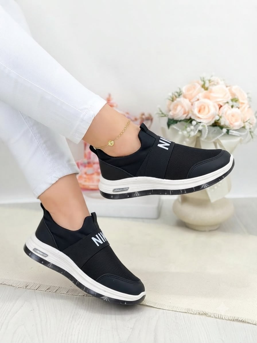 Nike Run Sneakers Black – women's athletic running shoes at Inayat Shoes Pakistan