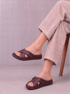 Imported Cross Strap Sliders Inayat Shoes