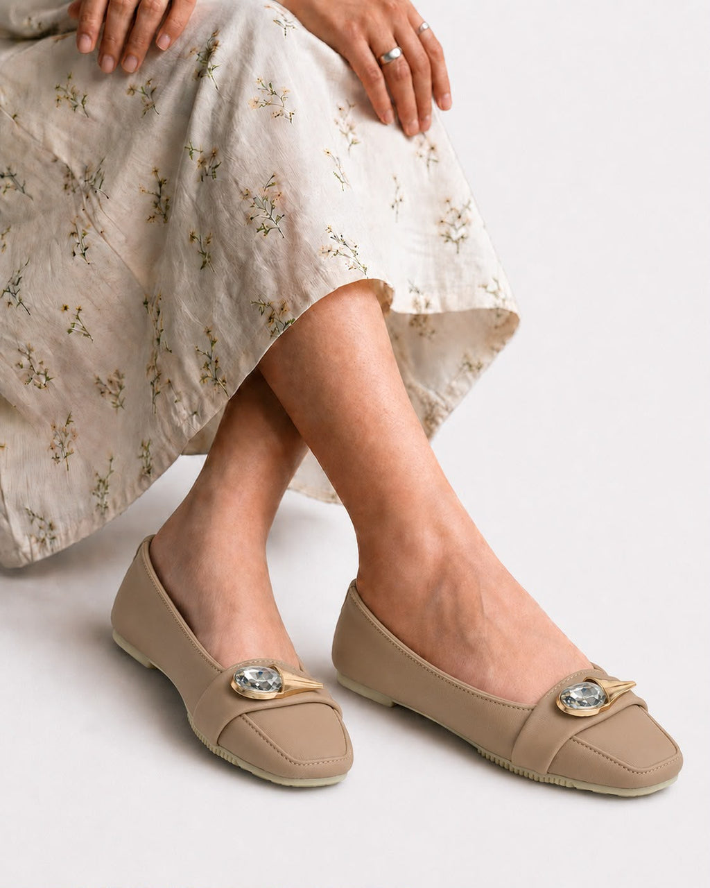Gem Buckle Flats Inayat Shoes