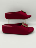 Rhinestone Wedge Slippers Inayat Shoes