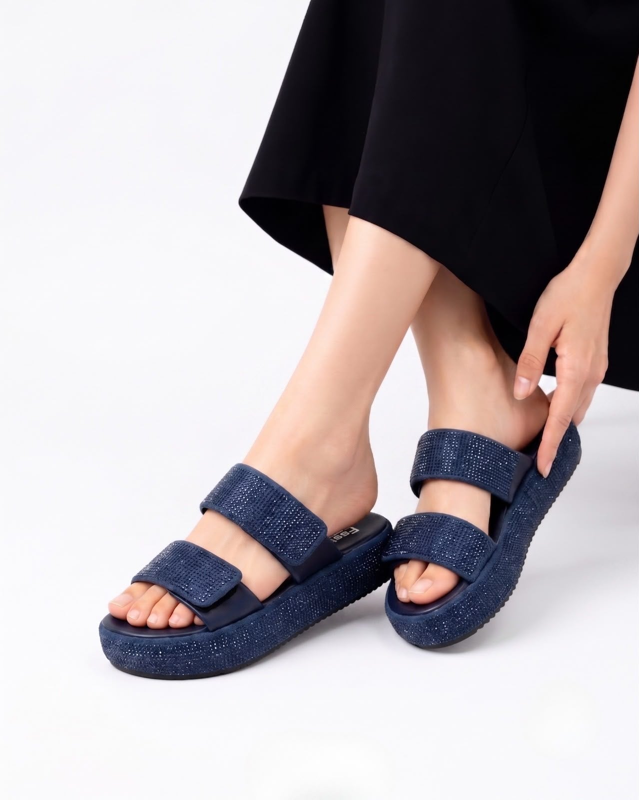 Rhinestone Platform Sandals Inayat Shoes