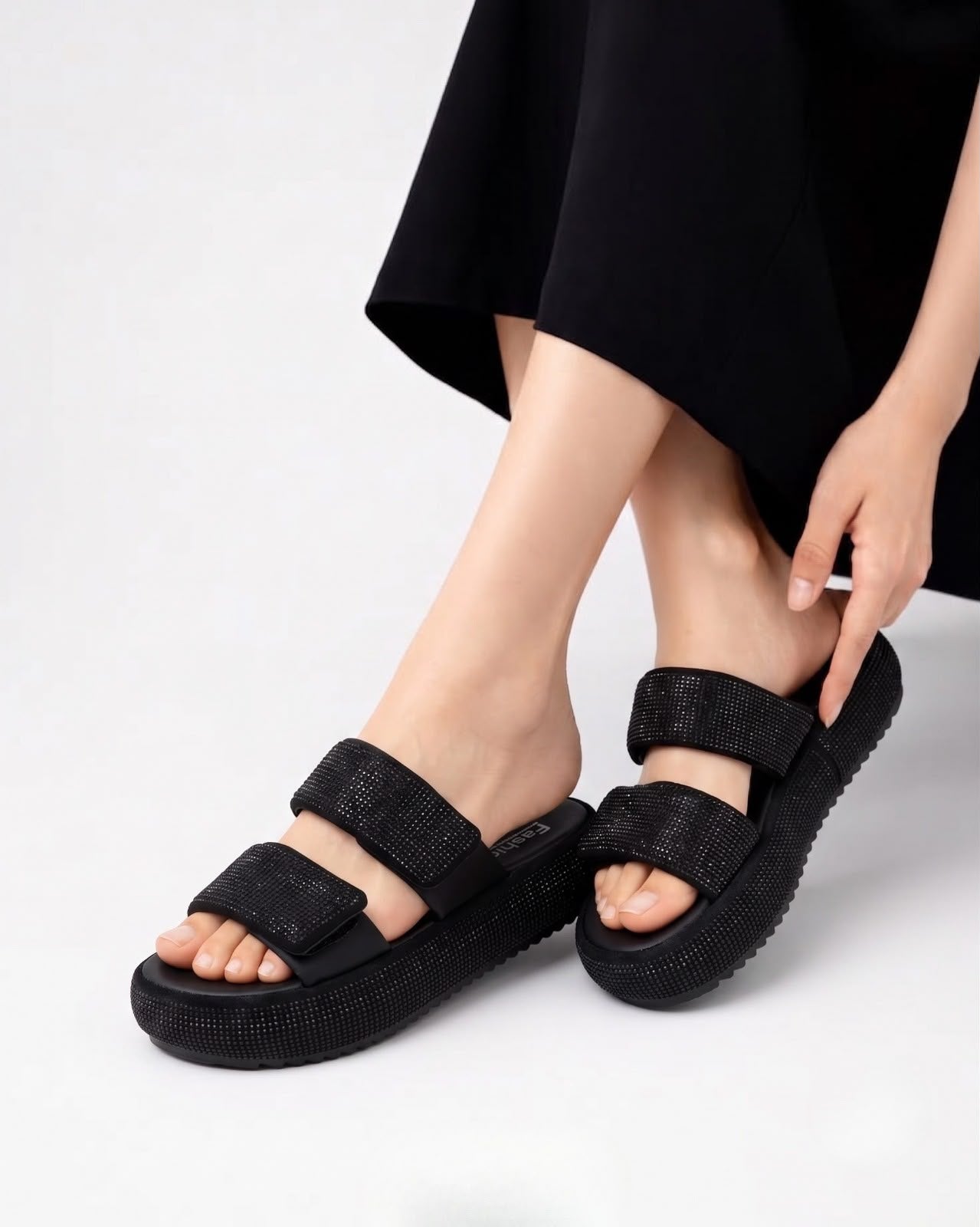 Rhinestone Platform Sandals Inayat Shoes
