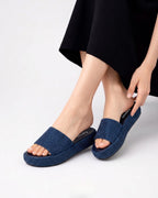 Rhinestone Platform Sliders Inayat Shoes