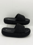 Rhinestone Platform Sliders Inayat Shoes