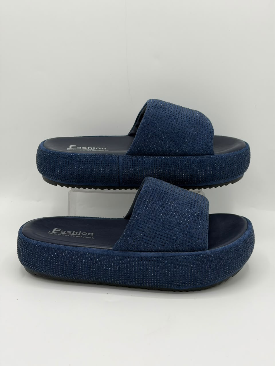 Rhinestone Platform Sliders Inayat Shoes