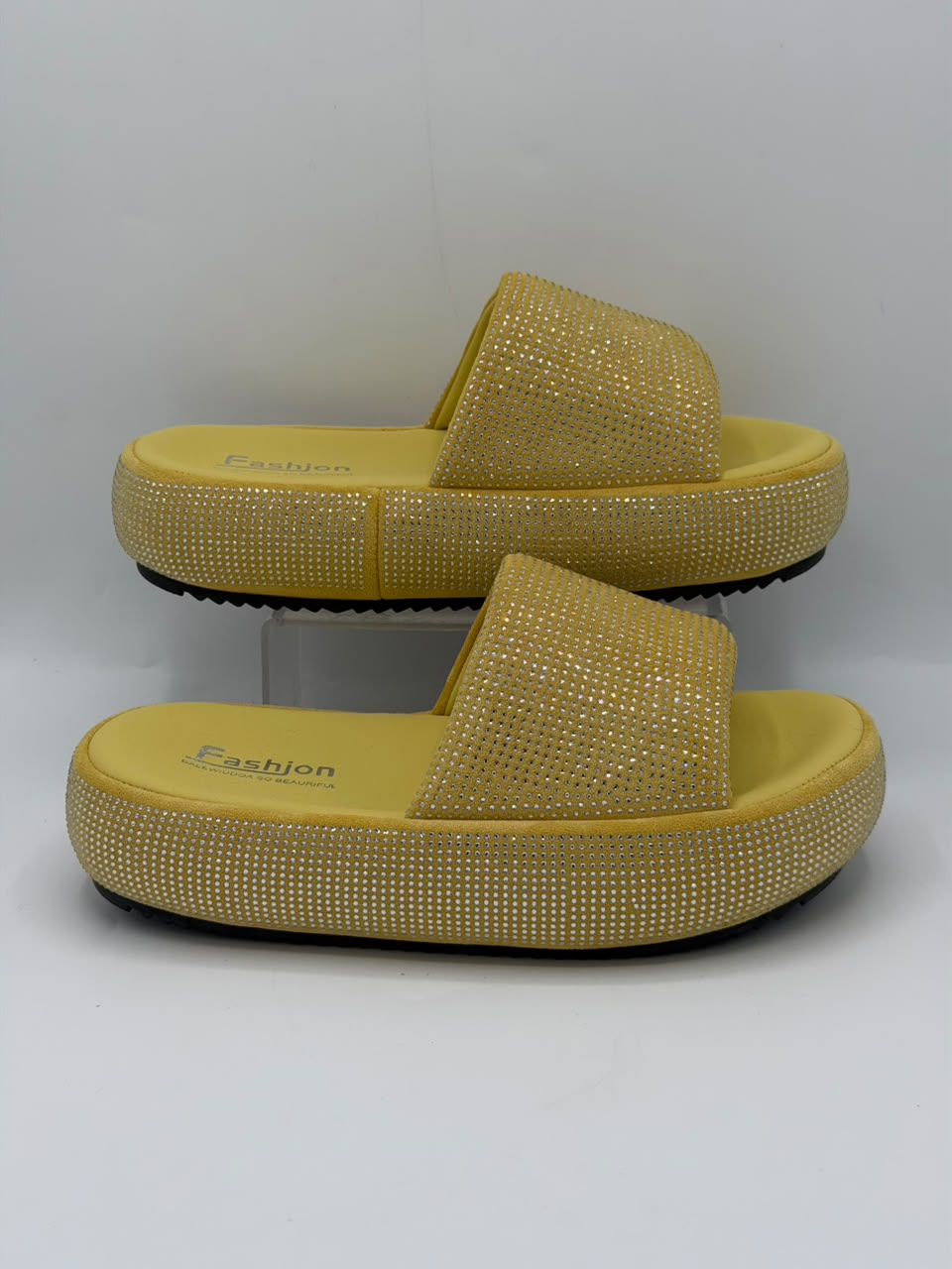 Rhinestone Platform Sliders Inayat Shoes