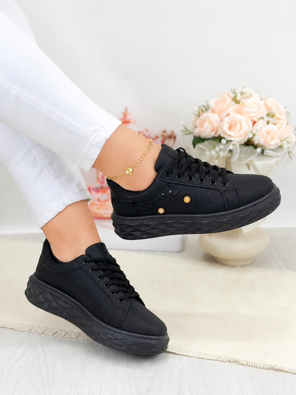 Women Pearl Sneakers Inayat Shoes