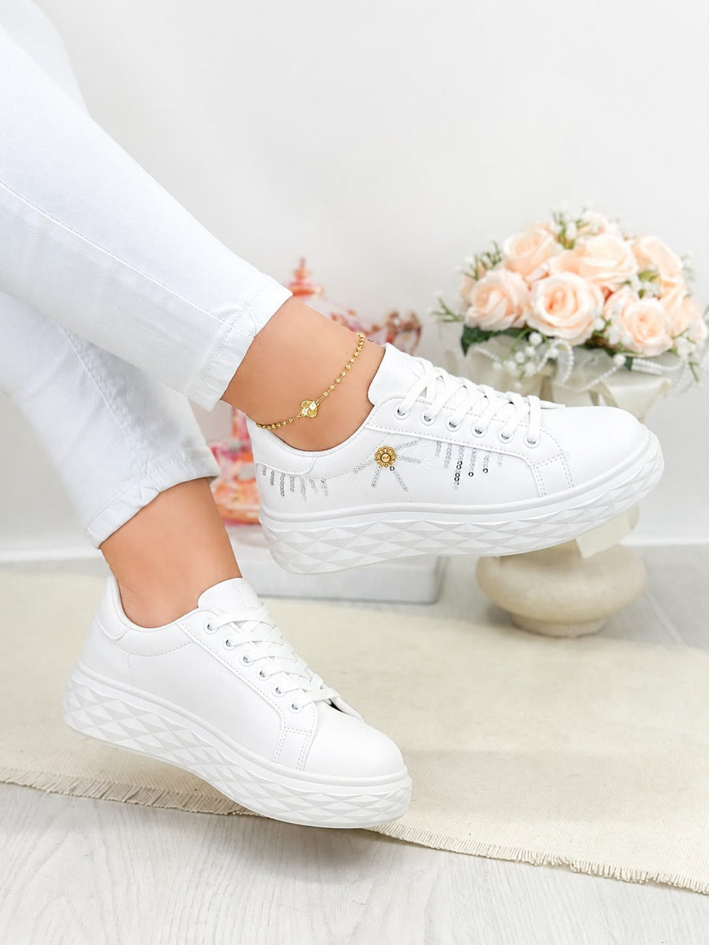 Women Sequin Sneakers Inayat Shoes
